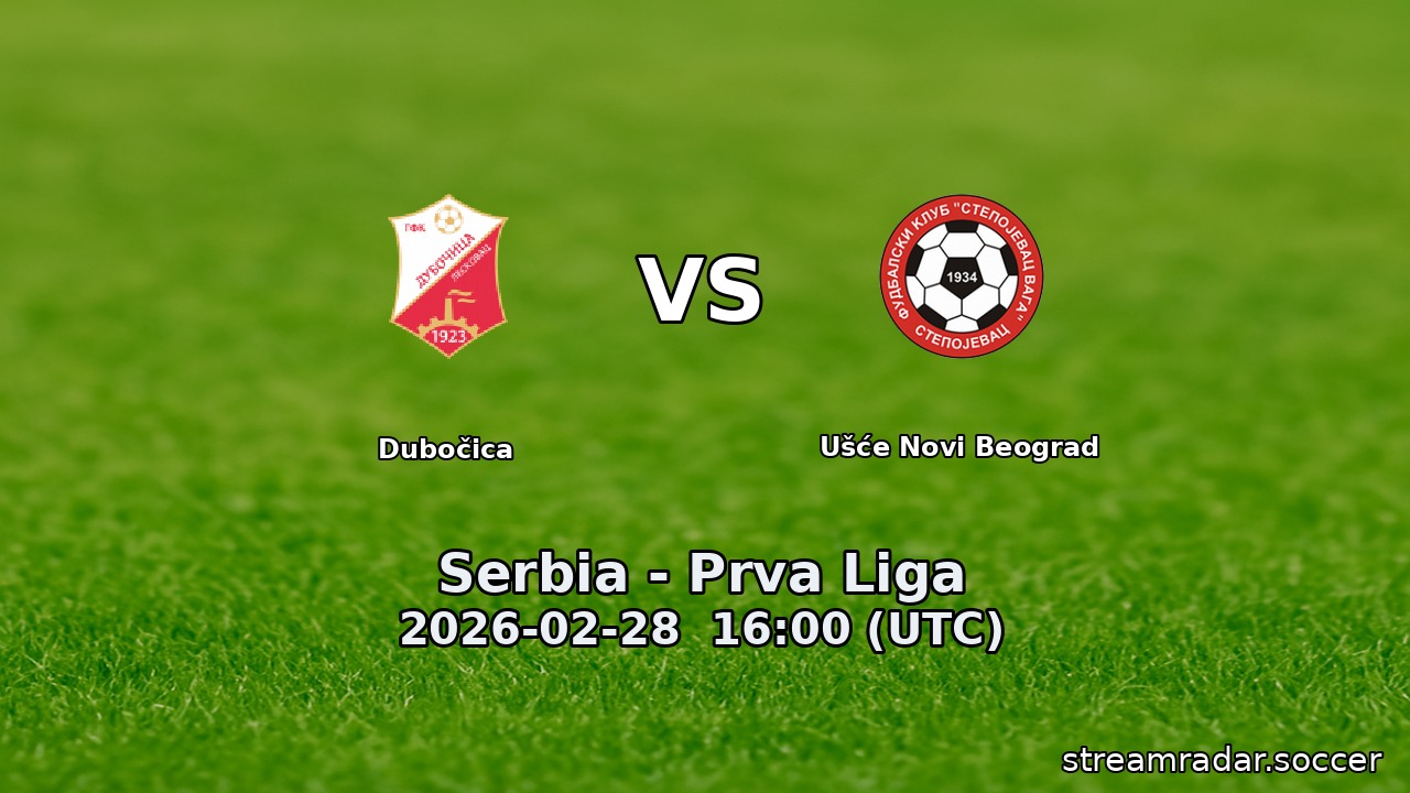 Dubočica vs Ušće Novi Beograd