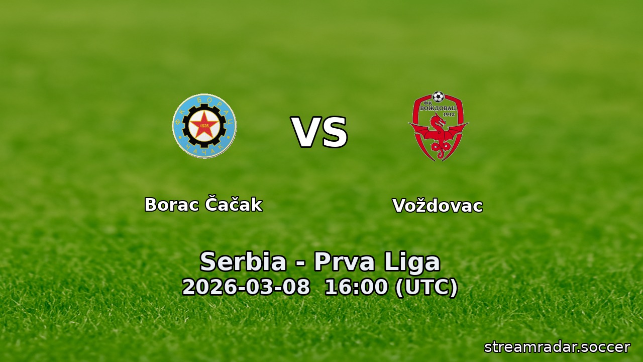 Borac Čačak vs Voždovac