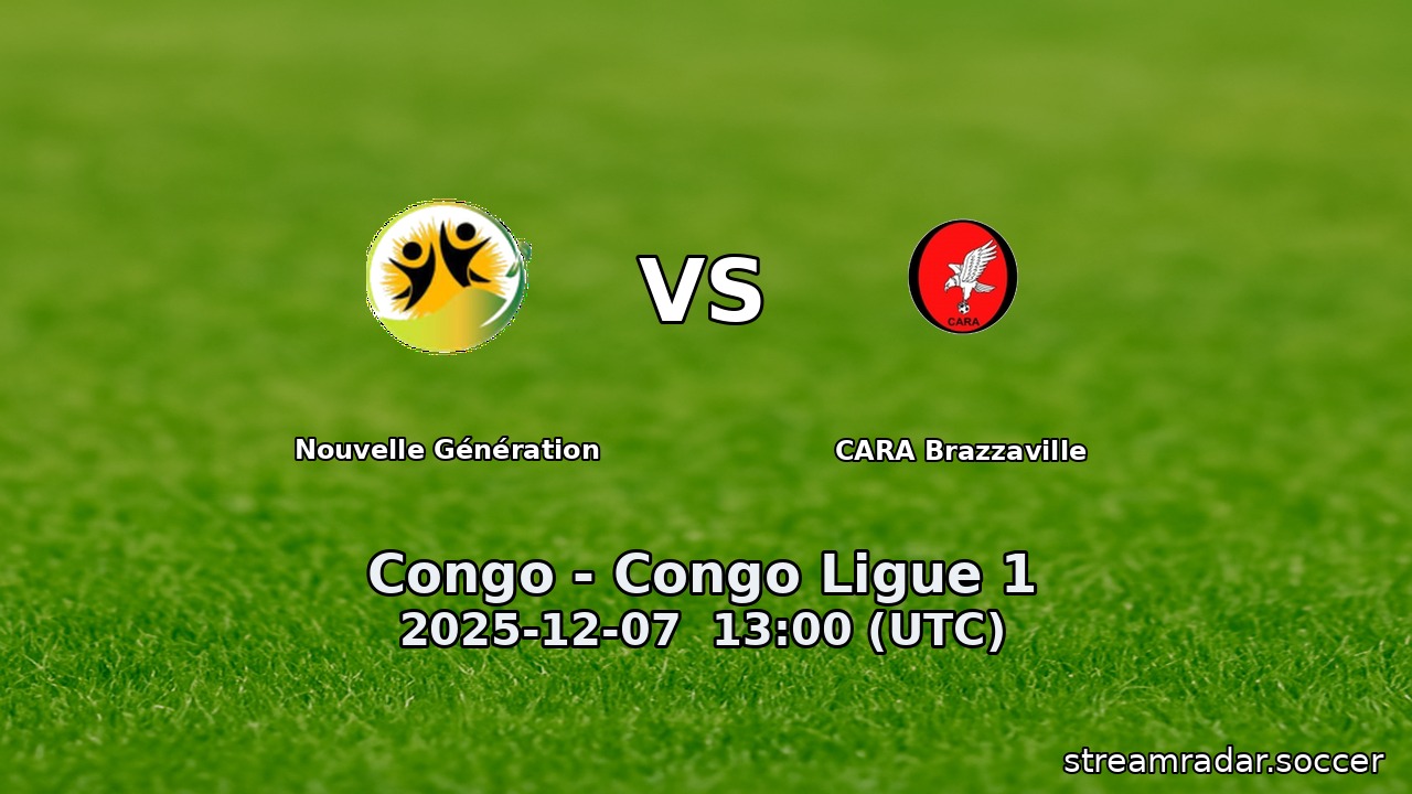 Nouvelle Génération vs CARA Brazzaville