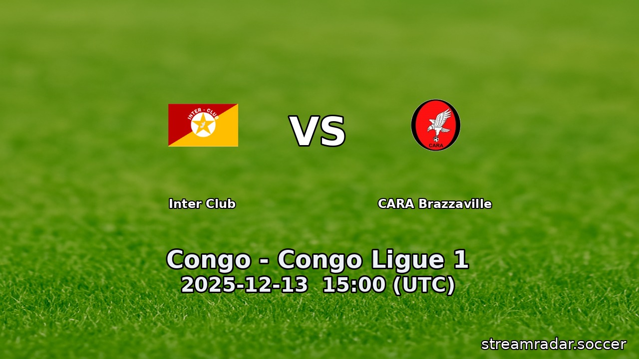 Inter Club vs CARA Brazzaville