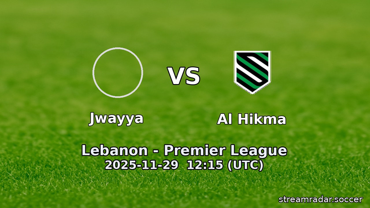 Jwayya vs Al Hikma