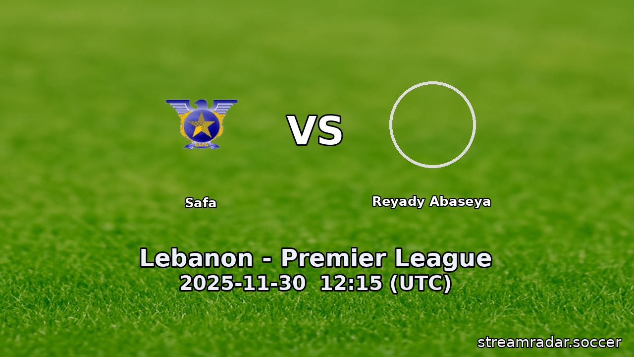 Safa vs Reyady Abaseya