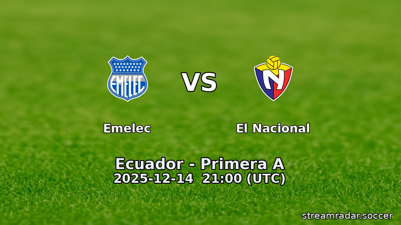 Emelec vs El Nacional