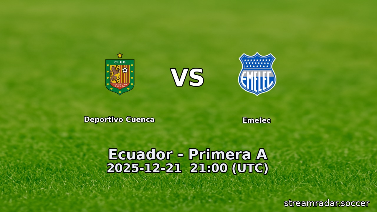 Deportivo Cuenca vs Emelec