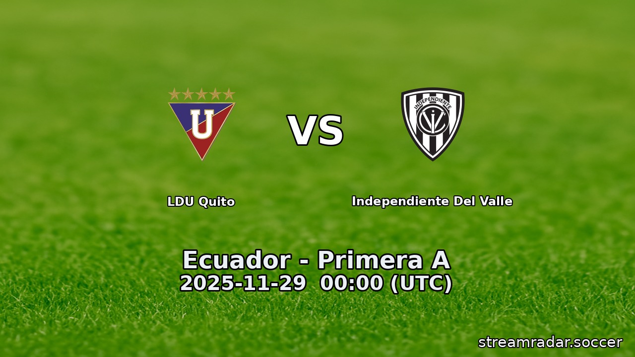 LDU Quito vs Independiente Del Valle