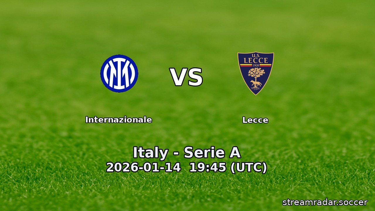 Internazionale vs Lecce