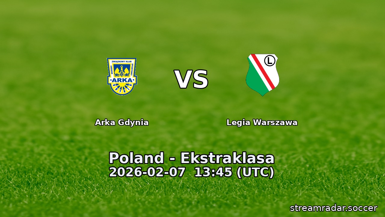 Arka Gdynia vs Legia Warszawa