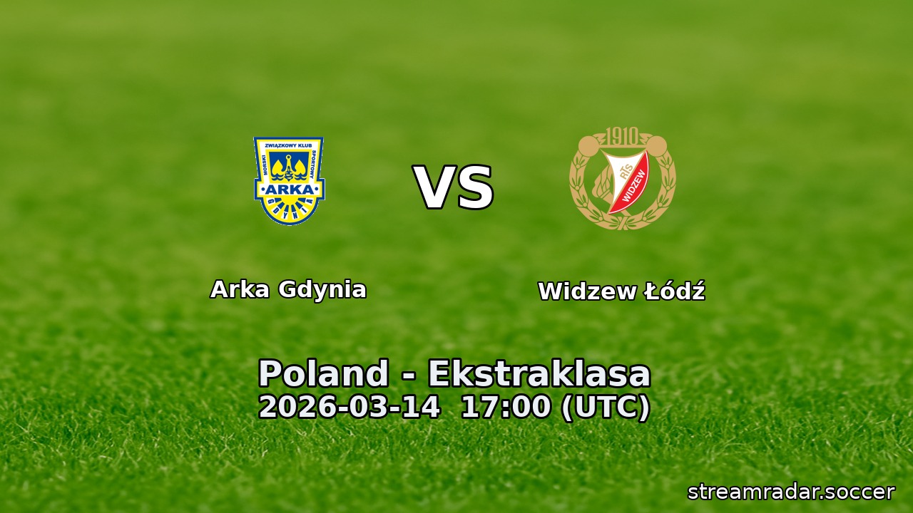 Arka Gdynia vs Widzew Łódź