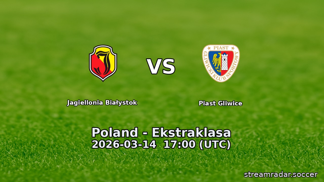 Jagiellonia Białystok vs Piast Gliwice