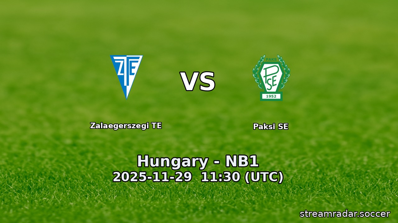 Zalaegerszegi TE vs Paksi SE