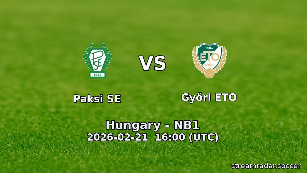 Paksi SE vs Győri ETO