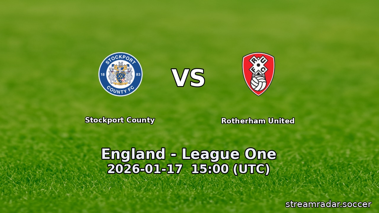 Stockport County vs Rotherham United