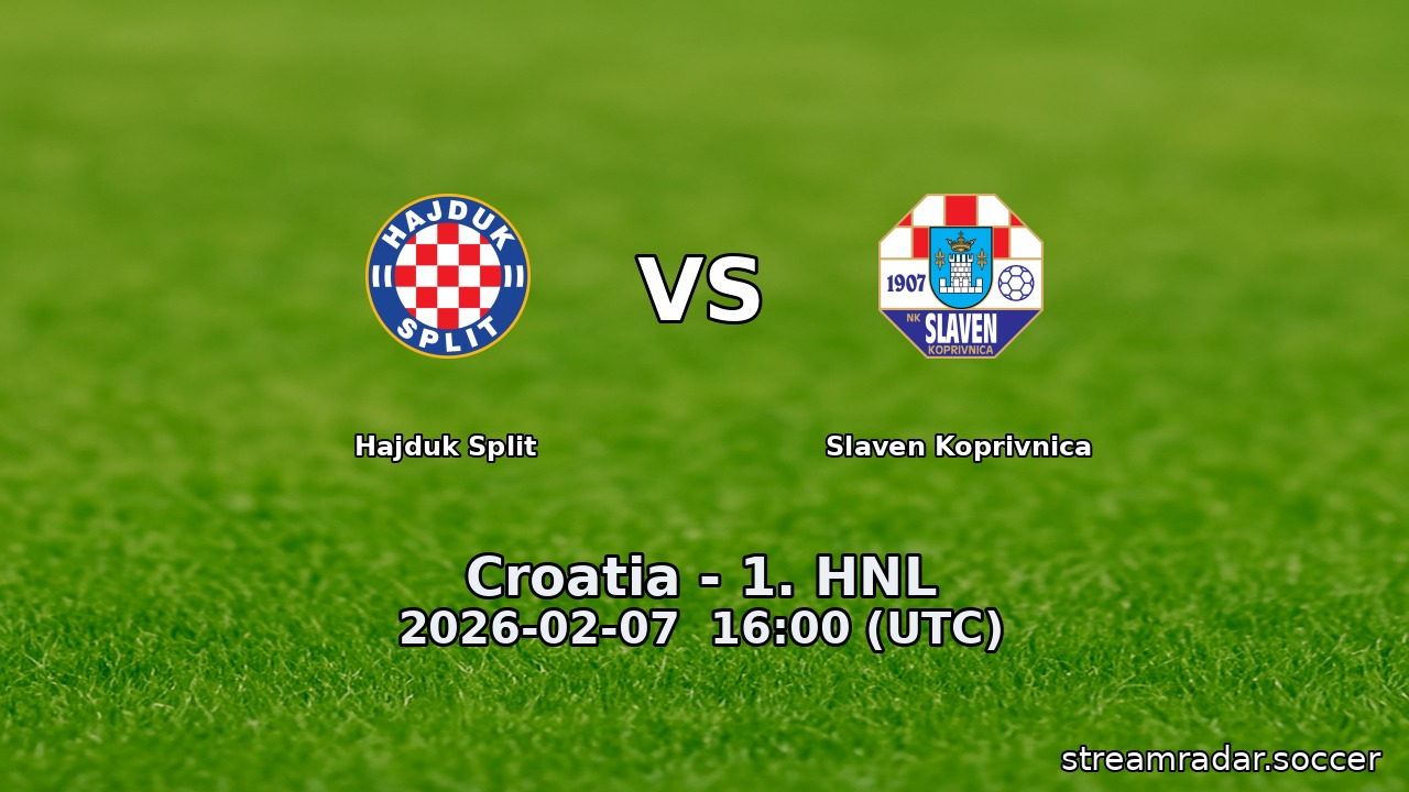 Hajduk Split vs Slaven Koprivnica