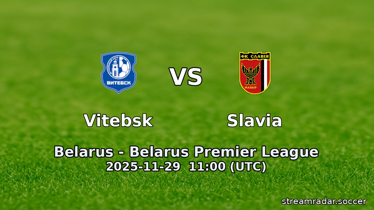 Vitebsk vs Slavia