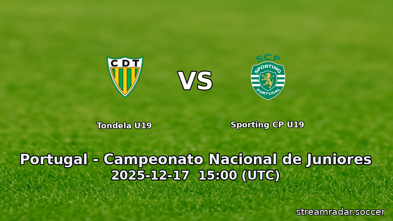 Tondela U19 vs Sporting CP U19