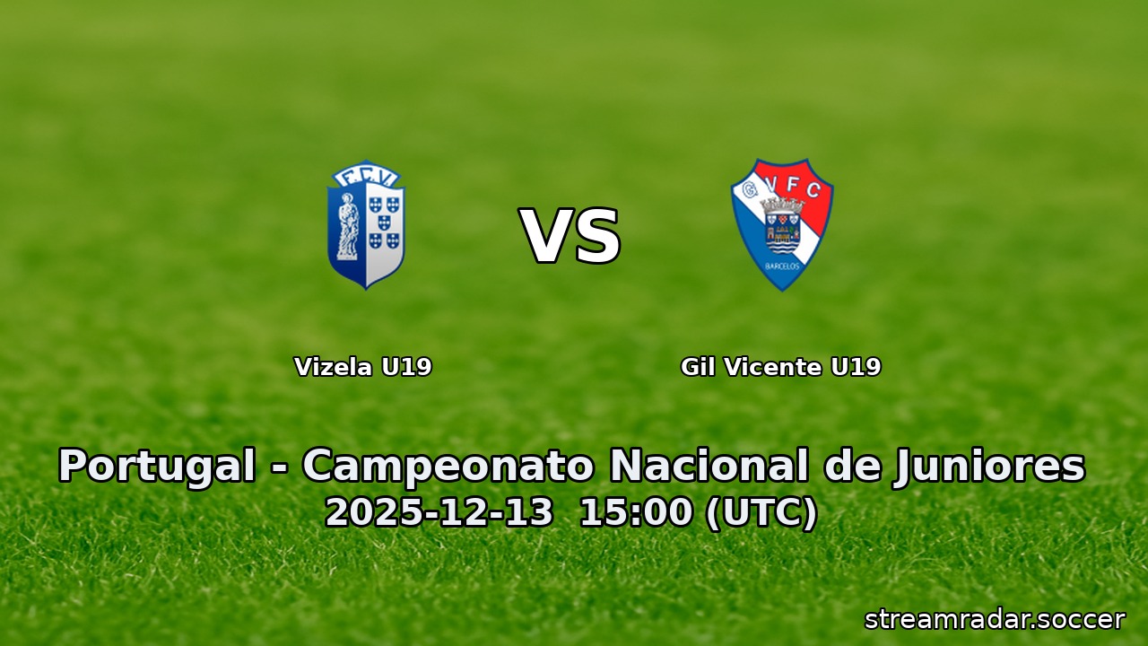 Vizela U19 vs Gil Vicente U19