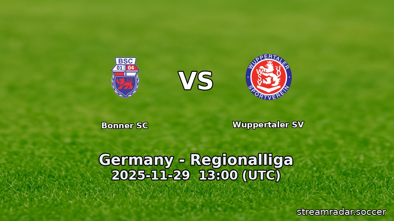 Bonner SC vs Wuppertaler SV