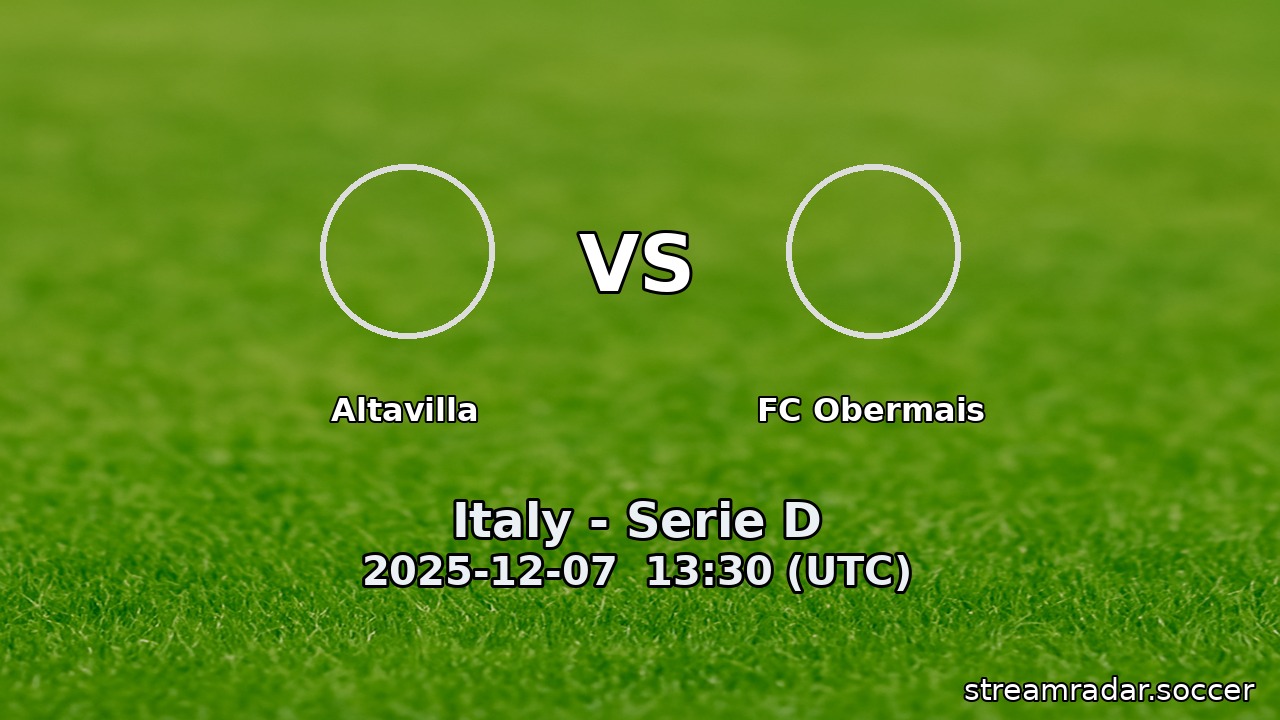 Altavilla vs FC Obermais