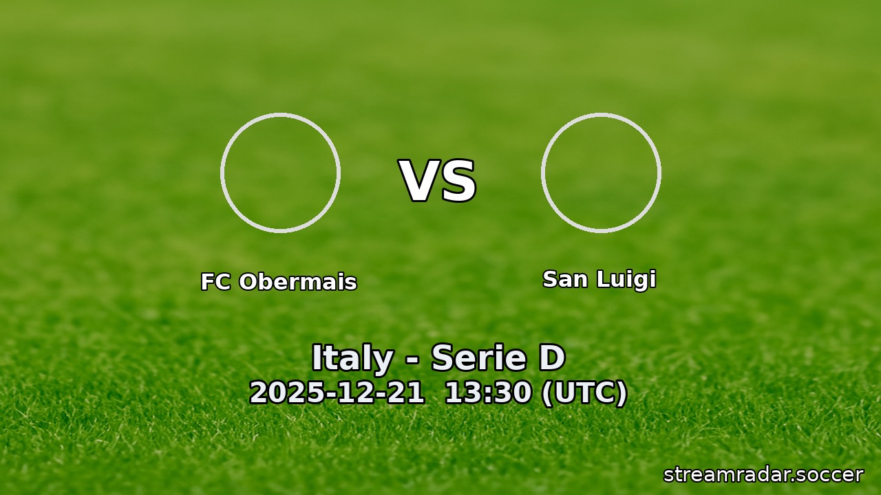 FC Obermais vs San Luigi