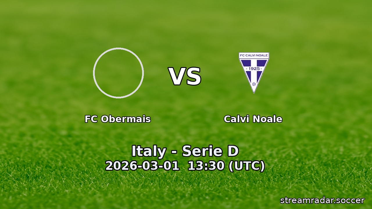 FC Obermais vs Calvi Noale