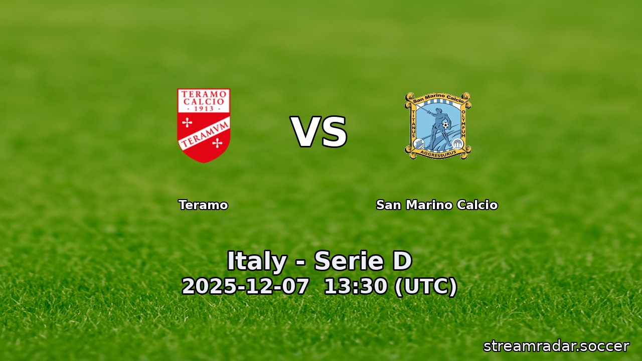 Teramo vs San Marino Calcio