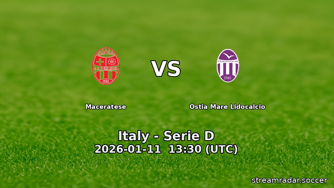 Maceratese vs Ostia Mare Lidocalcio