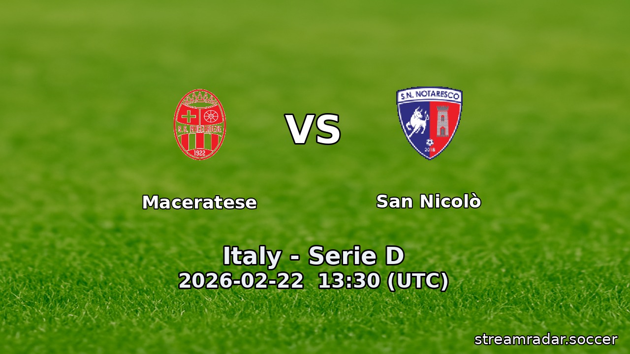 Maceratese vs San Nicolò