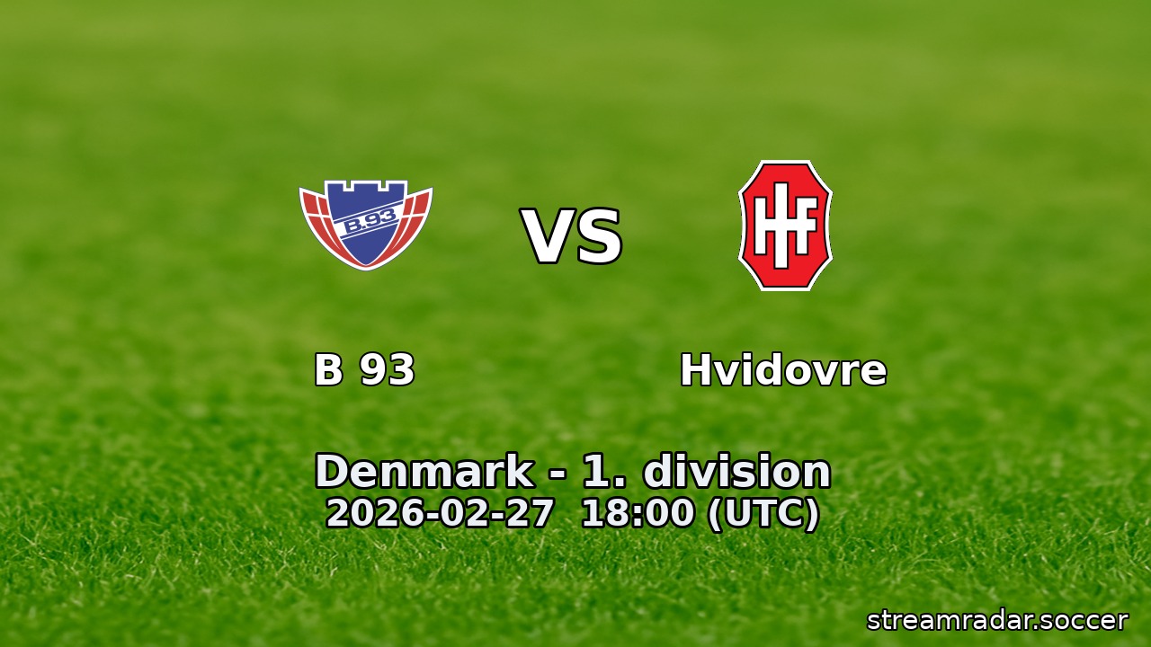 B 93 vs Hvidovre