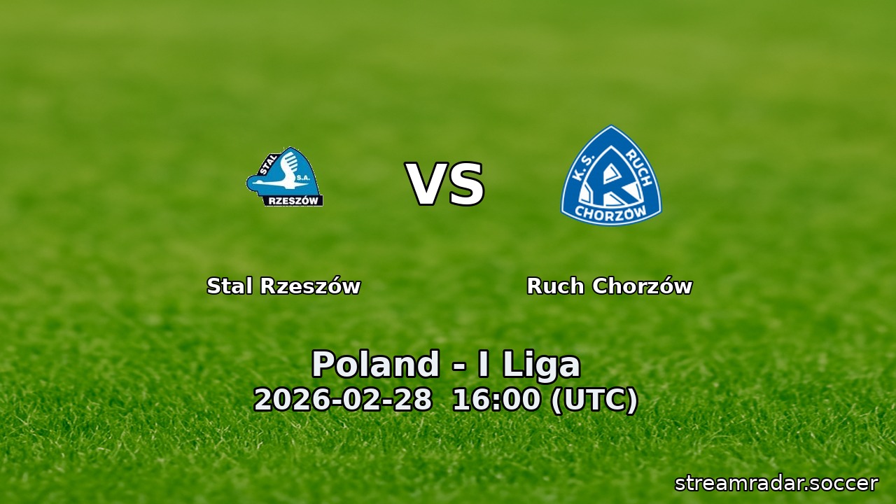 Stal Rzeszów vs Ruch Chorzów
