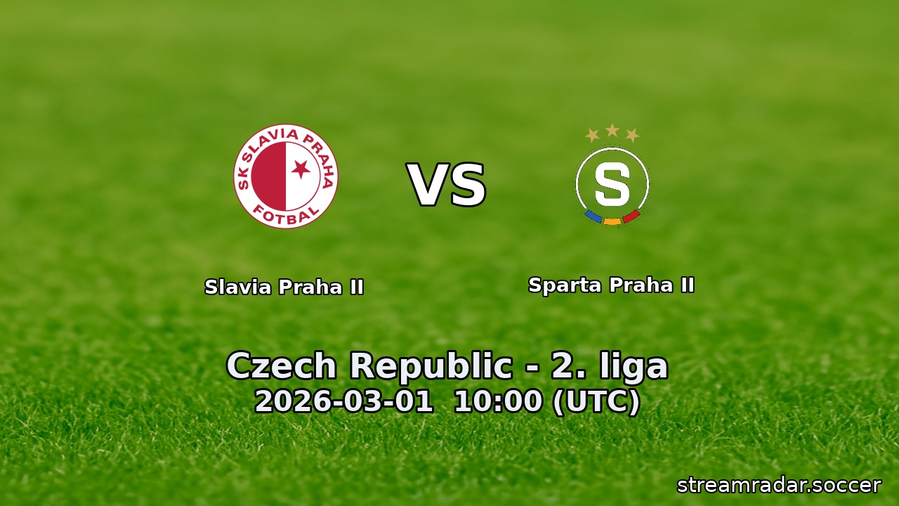 Slavia Praha II vs Sparta Praha II