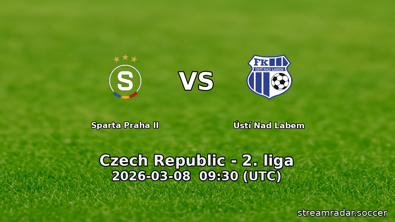 Sparta Praha II vs Ústí Nad Labem