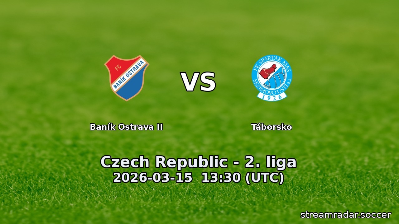 Baník Ostrava II vs Táborsko