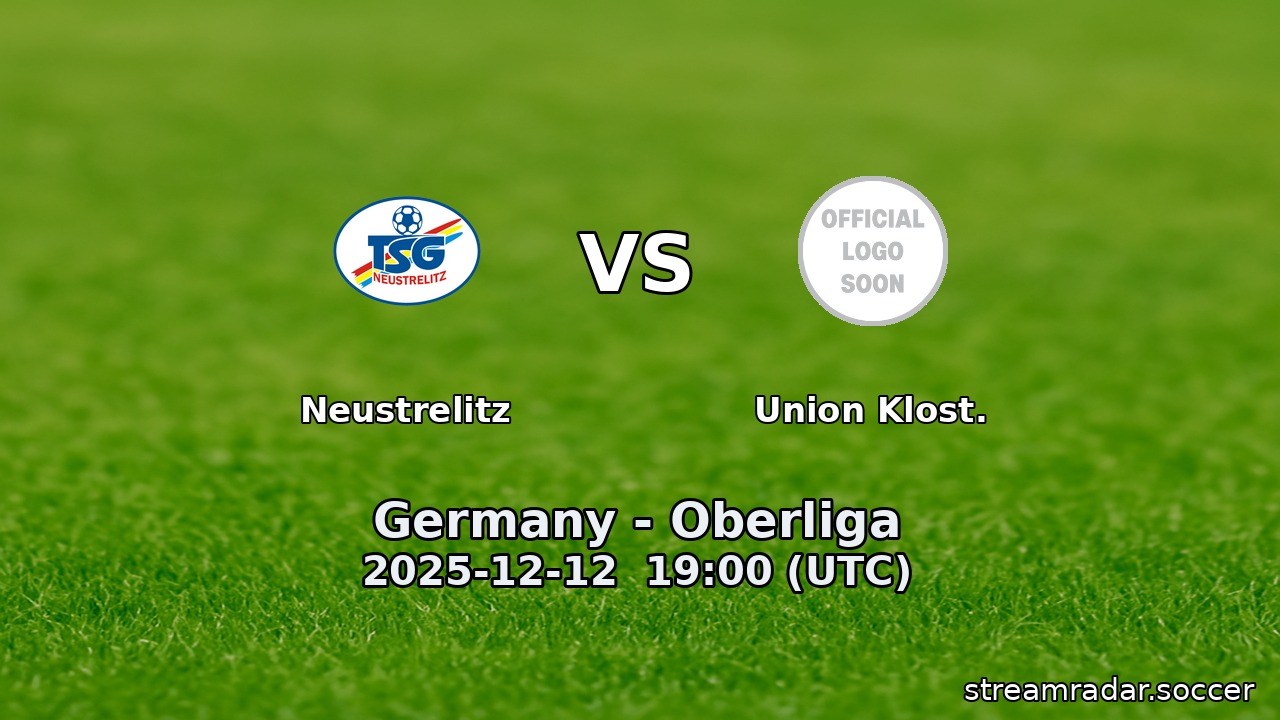 Neustrelitz vs Union Klost.