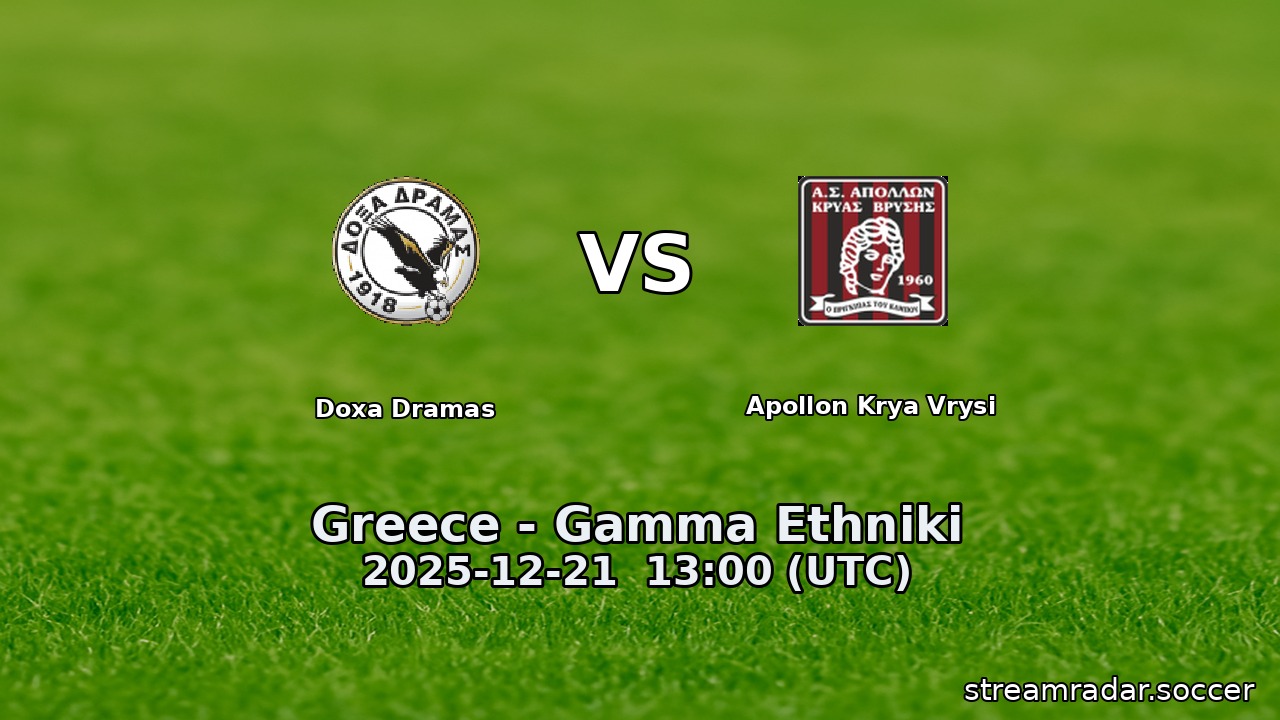 Doxa Dramas vs Apollon Krya Vrysi