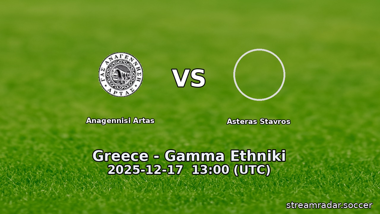 Anagennisi Artas vs Asteras Stavros