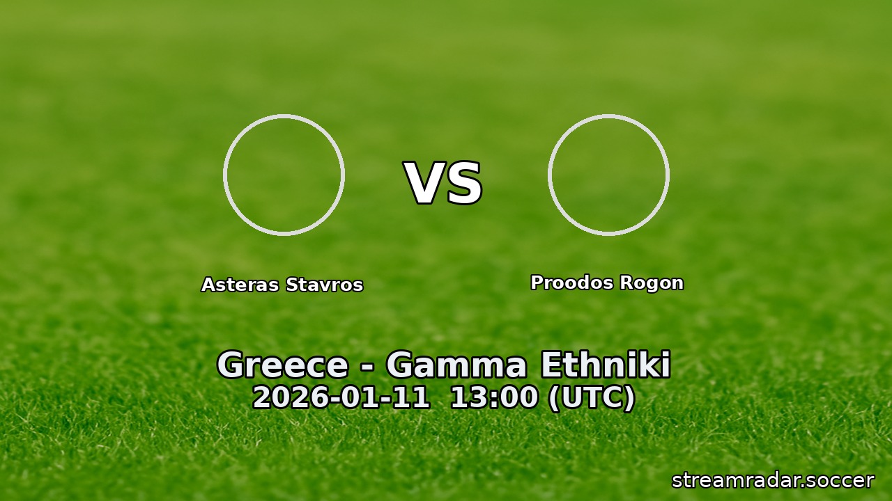 Asteras Stavros vs Proodos Rogon