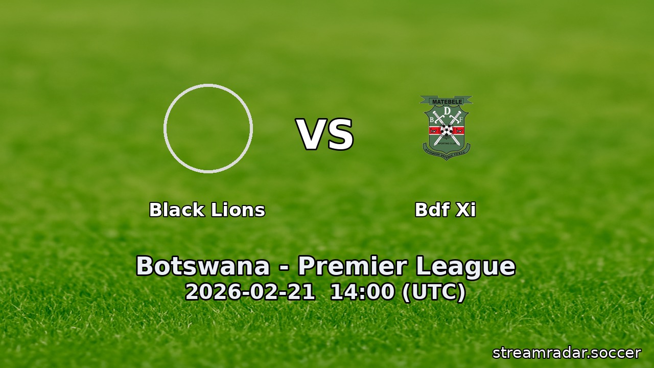 Black Lions vs Bdf Xi