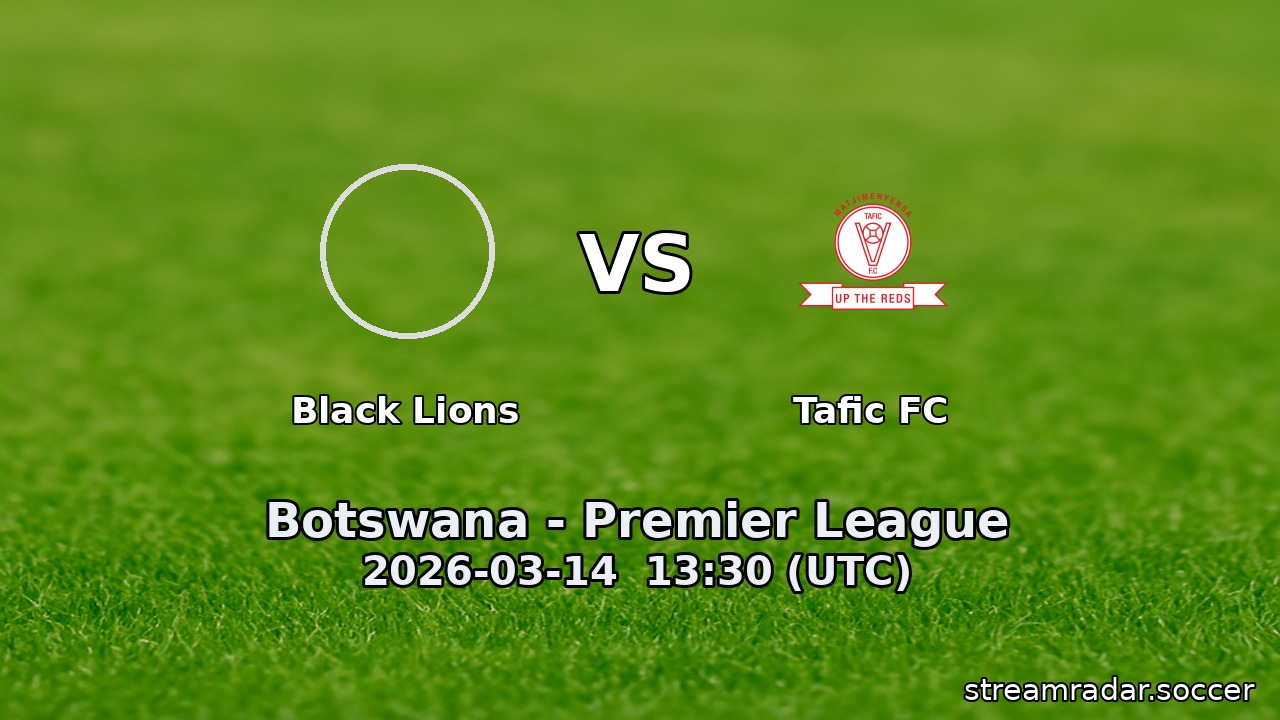 Black Lions vs Tafic FC