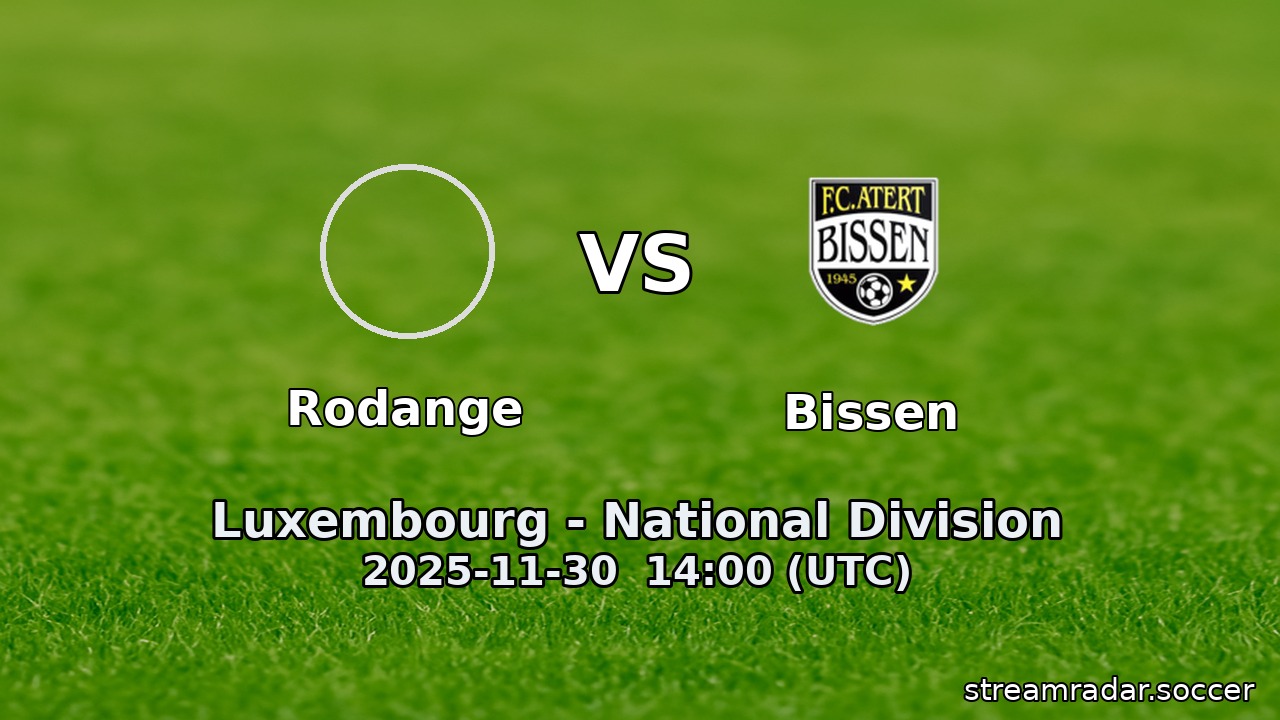 Rodange vs Bissen