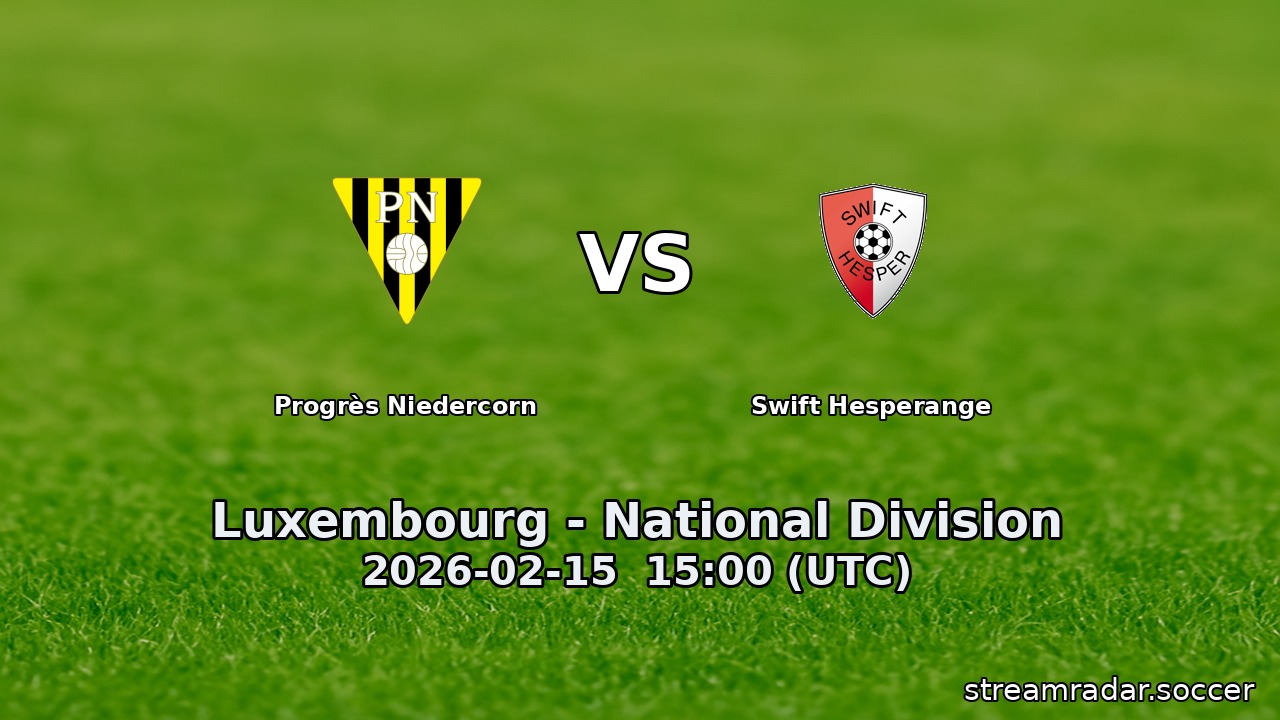 Progrès Niedercorn vs Swift Hesperange