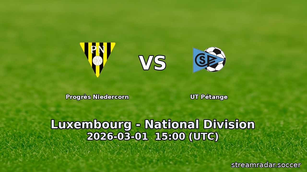 Progrès Niedercorn vs UT Pétange