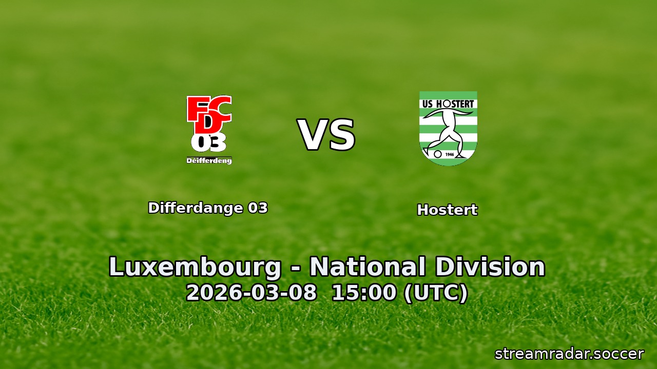 Differdange 03 vs Hostert