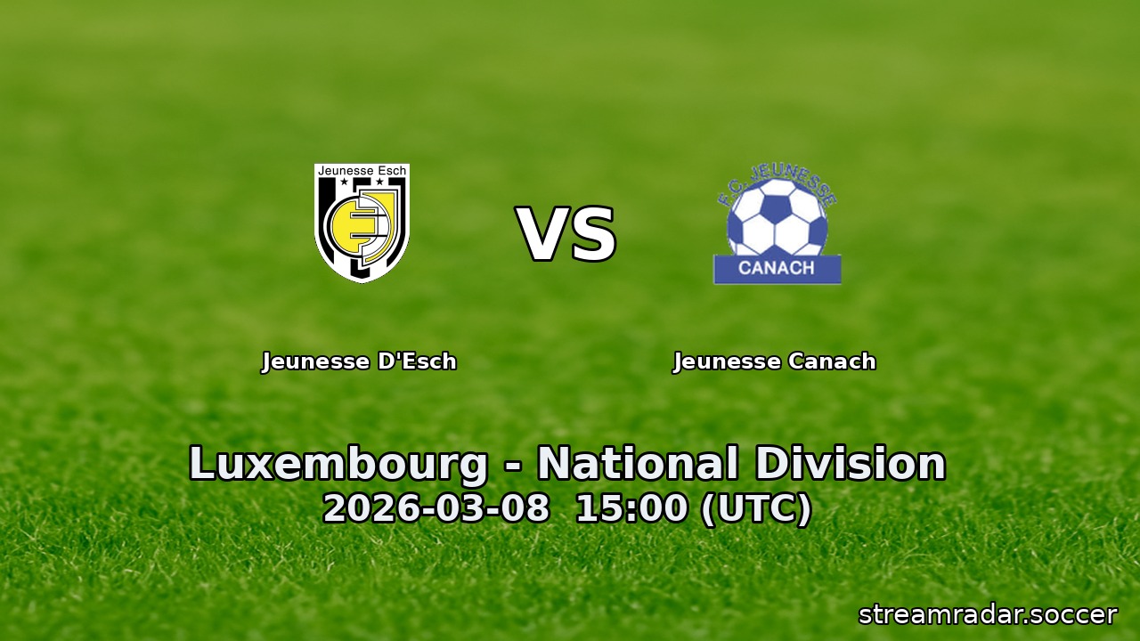Jeunesse D'Esch vs Jeunesse Canach