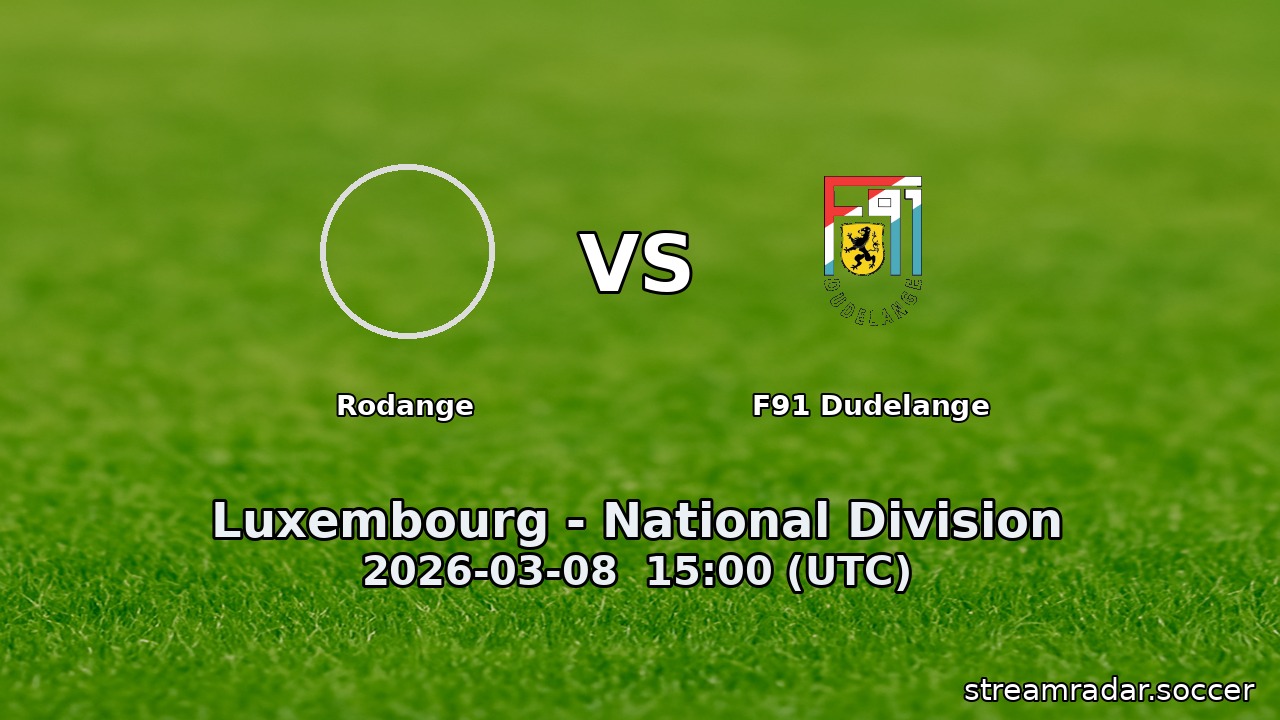 Rodange vs F91 Dudelange