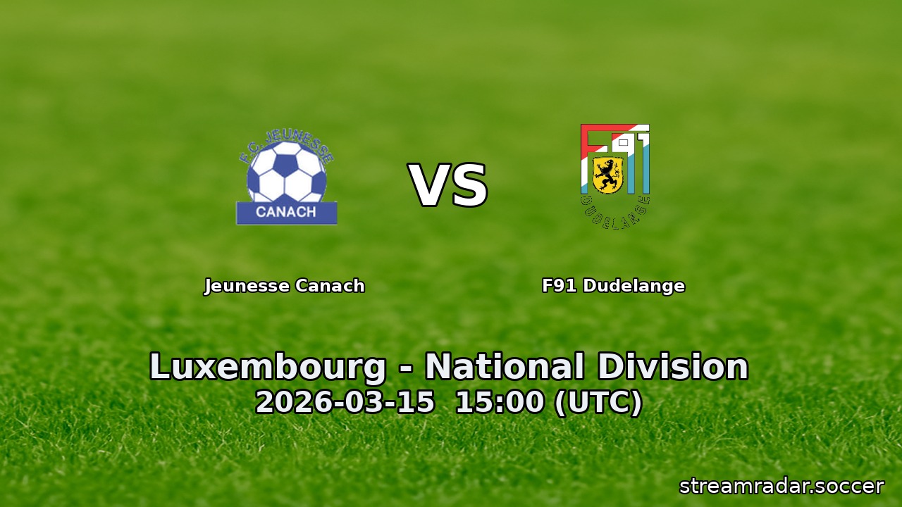 Jeunesse Canach vs F91 Dudelange