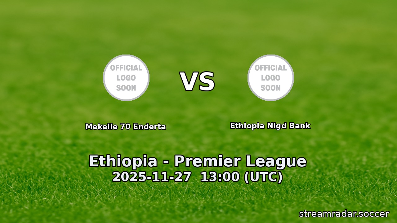 Mekelle 70 Enderta vs Ethiopia Nigd Bank
