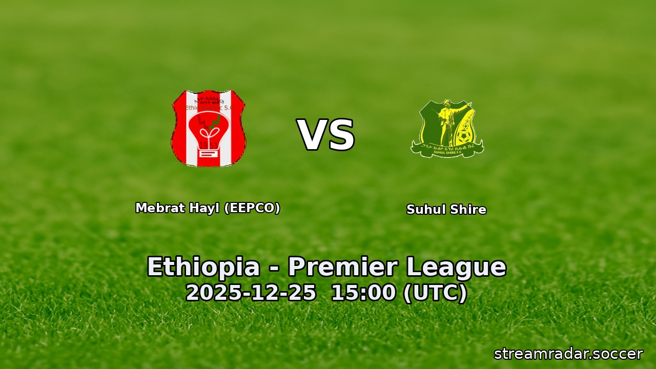 Mebrat Hayl (EEPCO) vs Suhul Shire