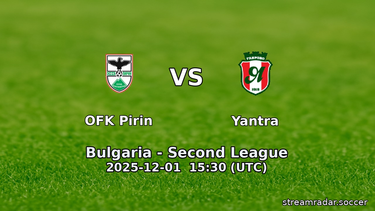 OFK Pirin vs Yantra