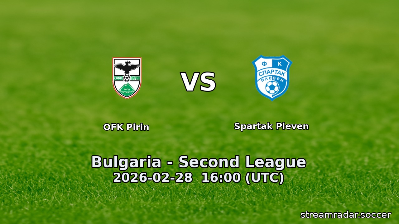 OFK Pirin vs Spartak Pleven