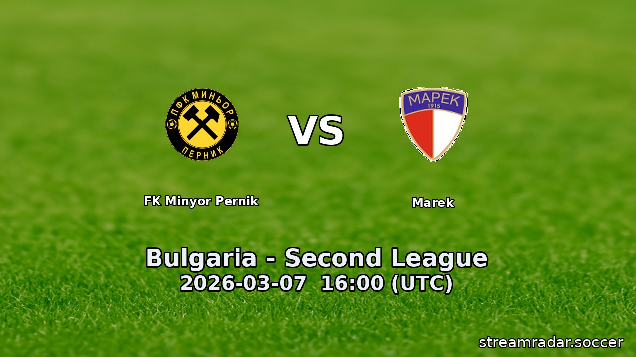 FK Minyor Pernik vs Marek
